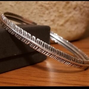 SOLD ON ANOTHER FORUM Silpada Sterling Silver Feather Bangle